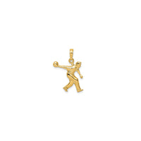 Glossy Male Bowler Pendant (14K)