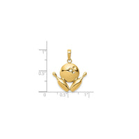 Glossy Bowling & Ball Pendant (14K)