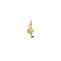 Enameled Genie Lamp Charm (14K)