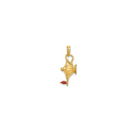 Enameled Genie Lamp Charm (14K)