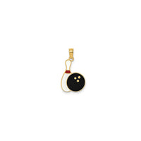 Enameled Bowling Pin & Ball Pendant (14K)