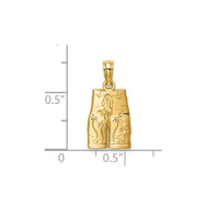 Textured Palm Trees Shorts Pendant (14K)