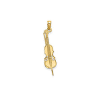 Glossy Texture Upright Bass Pendant (14K)