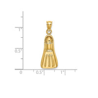Scuba Flipper Pendant (14K)