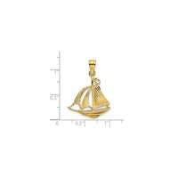 Glossy Sailboat Pendant (14K)