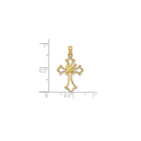 Outline Cross Dove Pendant (14K)