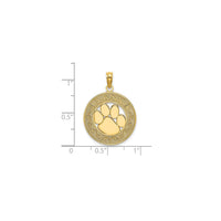 "ALASKA" w/ Bear Paw-Print Pendant (14K)