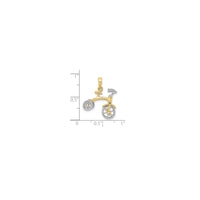 3-D Motion Handlebars & Wheels Tricycle Charm (14K)