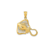 Textured Accent Stingray Pendant (14K)