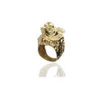 King Lion Head CZ Ring (14K)