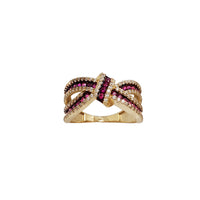 Knot Red Zirconia Lady Ring (14K)