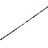 Cubic Zirconia Light Purple Oval Tennis Bracelet (Silver)