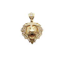 Iced-Out Lion Head Pendant (10K)