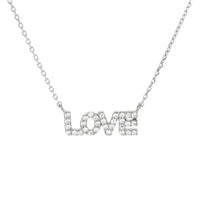 Stoneset Love Pendant Necklace (14K).