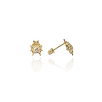 Ladybug CZ Earrings (14K) New York Popular Jewelry