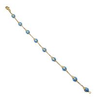 Periwinkle Ladybug Shell Bracelet (14K)