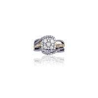 Diamond Two-tone Semi-Set Ring (14K).