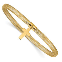 Lightweight Cross Stretchable Mesh Bracelet (14K) Popular Jewelry New York