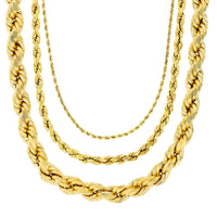 Semi-Solid Rope Chain (14K)