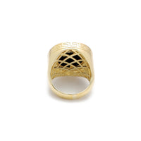 Lion Head Greek-key Ring (10K) Popular Jewelry New York