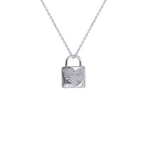 Iced-Out Locker Necklace (Silver)