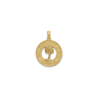 Plain Marco Island with Palm Tree Pendant (14K)