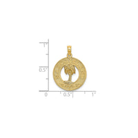 Plain Marco Island with Palm Tree Pendant (14K)