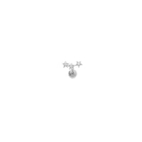 Zirconia Three-Stars Ear Piercing (14K)