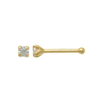 Cubic Zirconia Nose Bond Stud Piercing (14K)