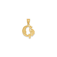 Angel with the Moon & Star Pendant (14K)