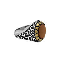 Antique-Finish Men's Ring (Silver) UA-SR SS1240