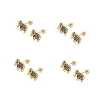 Icy Elephant Stud Earrings (14K) Popular Jewelry New York
