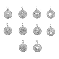 Main Zodiac Sign Medallion Pendant (Silver) Popular Jewelry New York