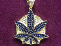 Iced-Out Marijuana Leaf Pendant Silver - Lucky Diamond 恆福珠寶金行 New York City 169 Canal Street 10013 Jewelry store Playboi Charlie Chinatown @luckydiamondny 2124311180
