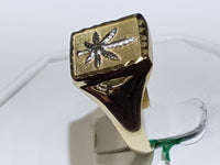 Marijuana Signet Ring 14K - Lucky Diamond 恆福珠寶金行 New York City 169 Canal Street 10013 Jewelry store Playboi Charlie Chinatown @luckydiamondny 2124311180