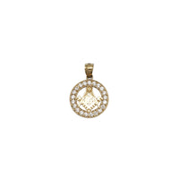 Masonic Round CZ Pendant (14K)
