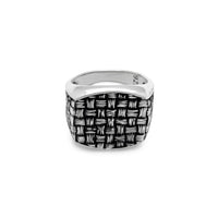 Mesh Signet Ring (Silver) Popular Jewelry New York
