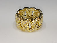 Iced-Out Cubanlink Ring Silver - Lucky Diamond 恆福珠寶金行 New York City 169 Canal Street 10013 Jewelry store Playboi Charlie Chinatown @luckydiamondny 2124311180