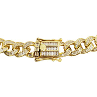 Miami Cuban Baguette Cut CZ Bracelet (Silver)