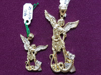 Archangel Michael Two-Tone Pendant 14K - Lucky Diamond 恆福珠寶金行 New York City 169 Canal Street 10013 Jewelry store Playboi Charlie Chinatown @luckydiamondny 2124311180