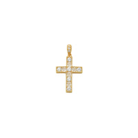 Zirconia Milgrain Cross Pendant (14K)