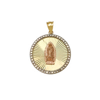 Milgrained Round Virgin Mary Pendant (14K) Popular Jewelry New York