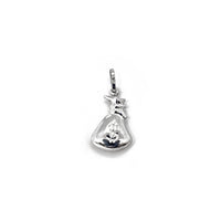 Mini Money Bag Pendant (14K) 14 Karat White Gold, Popular Jewelry New York