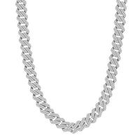 Iced-Out Monaco Edge Chain (Silver)