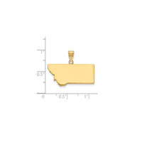 Plain Montana State Pendant (14K)