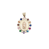 Multi-Color CZ Virgin Mary Pendant (14K)