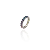All Around Multi-Color CZ Ring (Silver) New York Popular Jewelry