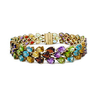 Multi-Color Pear Shaped Bracelet (10K) Popular Jewelry New York