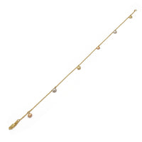 Multi-Figures Anklet (14K) 14 Karat Tri Tone, Yellow Gold, White gold, Rose Gold, Popular Jewelry New York