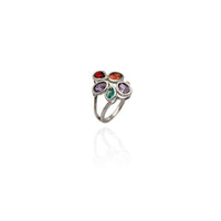 Multi-Gemstone CZ Ring (Silver) New York Popular Jewelry